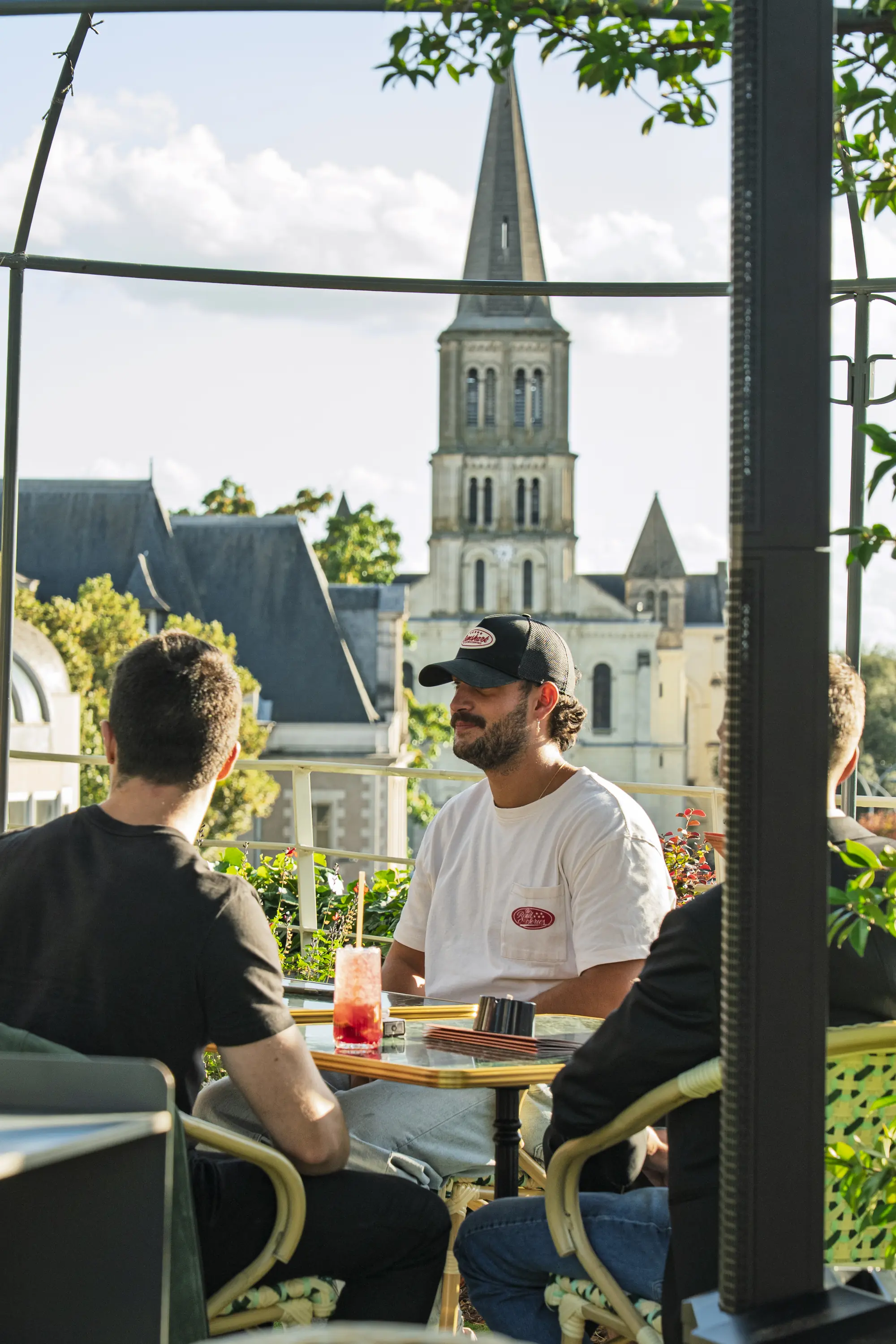 Le clocher vu depuis le rooftop de L'Arche